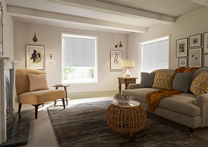 Treetop Owls, Silver - Roller Blind - Image 7